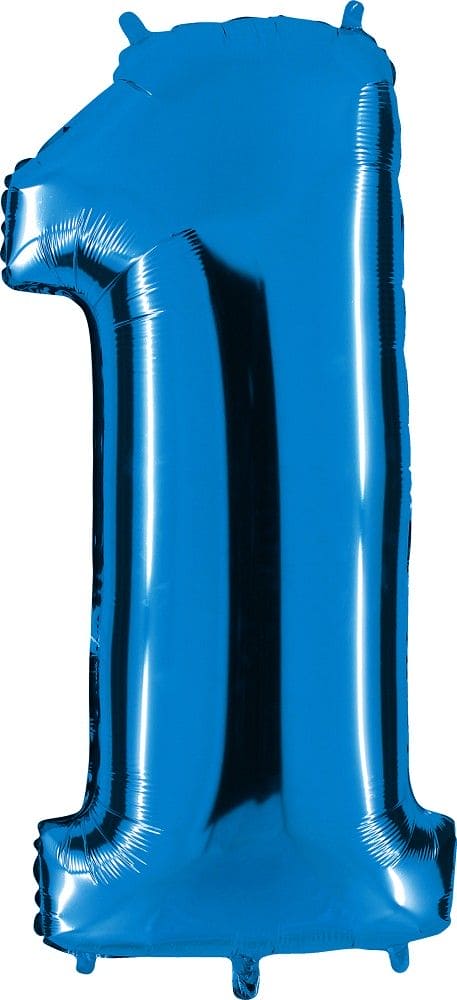 Zahlenballon 1 XXL  - Blau