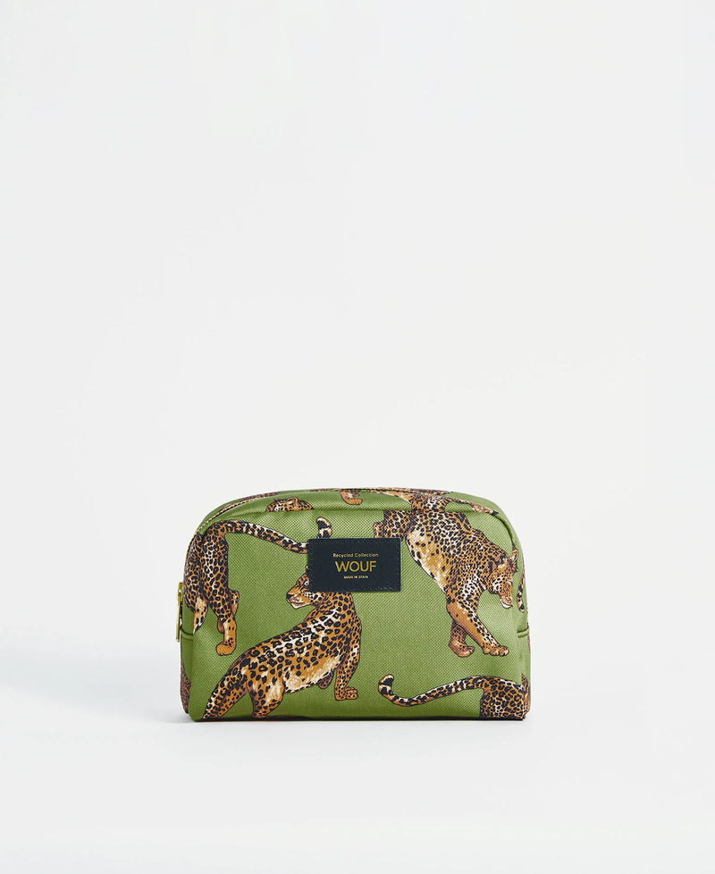 Olive Leopard Toiletry Bag