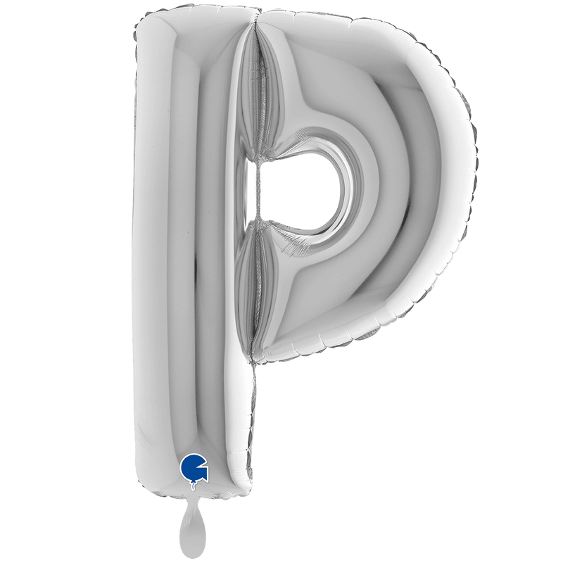 Buchstabenballon P XXL - Silber