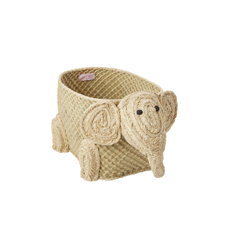 Kleine Elefant Raffia Aufbewahrungskorb - Natürlich