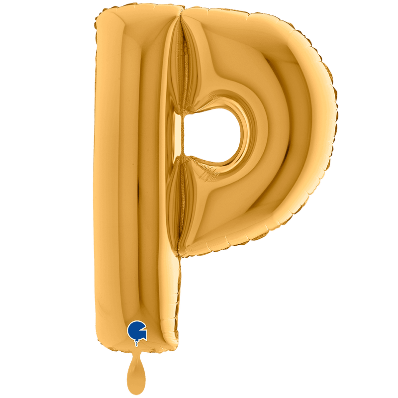 Buchstabenballon P XXL - Gold