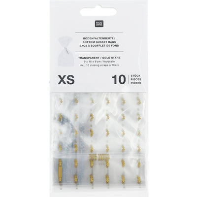 KEKSTÜTEN GOLDENE STERNE RASTER 10 STÜCK 90x150mm