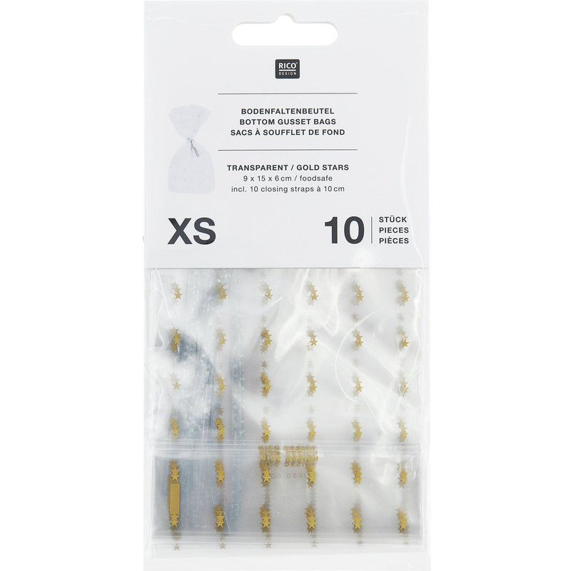 KEKSTÜTEN GOLDENE STERNE RASTER 10 STÜCK 90x150mm