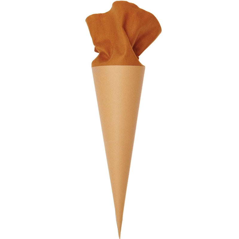 Schultüte mit Filzverschluss, 70 cm, Kraftpapier, FSC Recycled