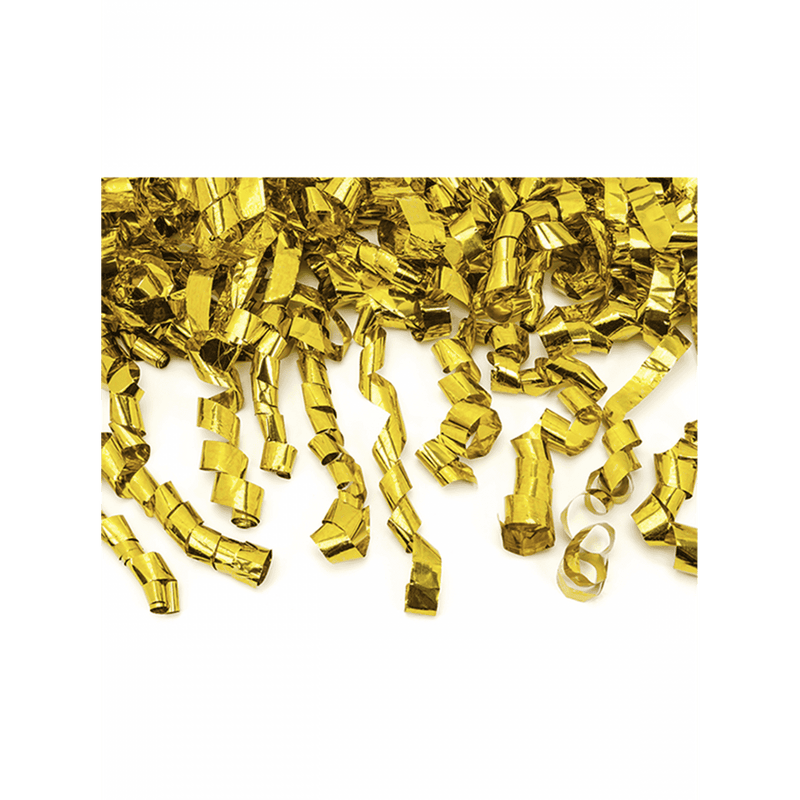 Konfettikanone - 40cm - Metallic - Luftschlangen - Gold
