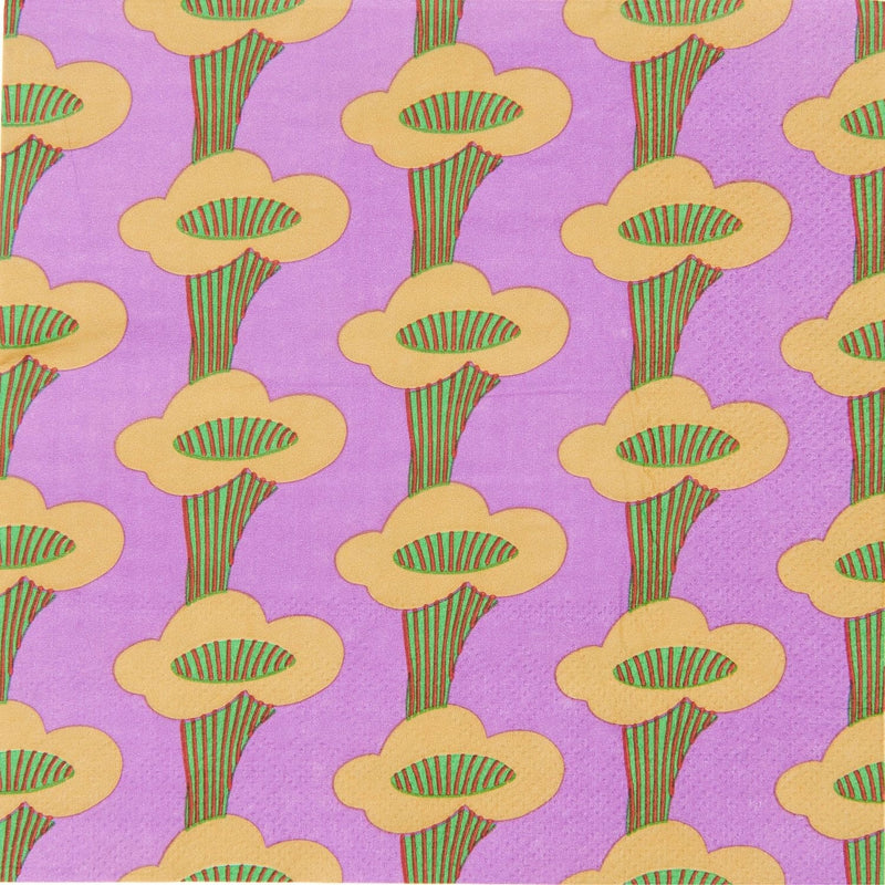 SERVIETTEN PFIFFERLINGE VIOLETT 33X33CM 20 STÜCK