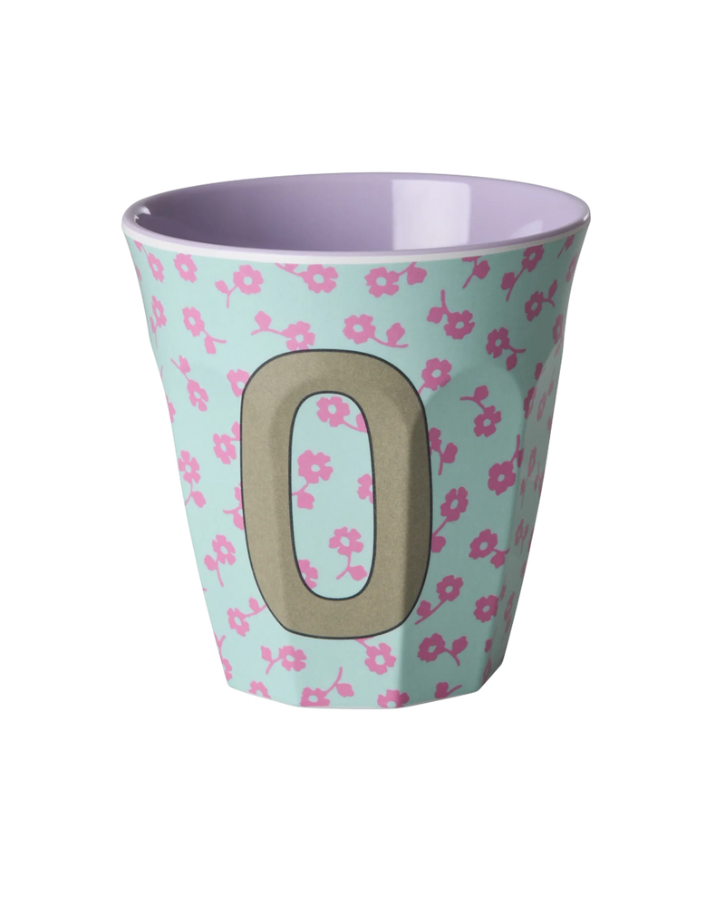 Medium Cup - Soft Blue - O - Flowers
