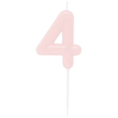 ZAHLENKERZE 4 ROSA 10,5CM | Boutique Ballooons