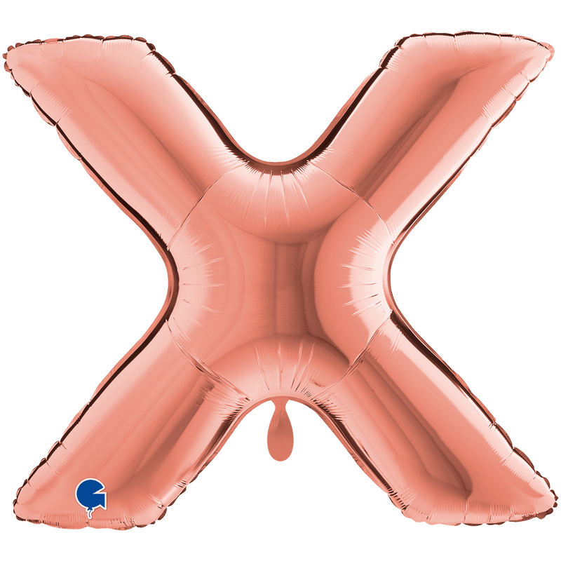 Buchstabenballon X XXL - Rosegold