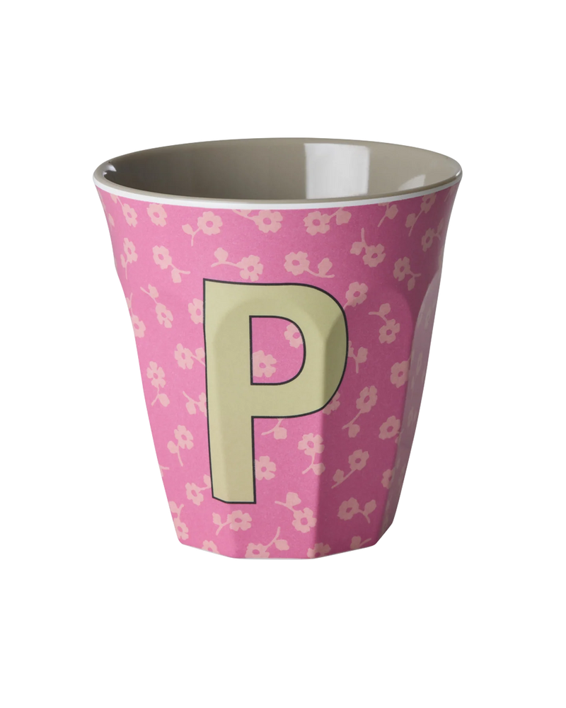 Medium Cup - Pink - P - Flowers