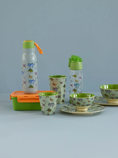 Mittelgroße Becher - Graublau - New Dino Print