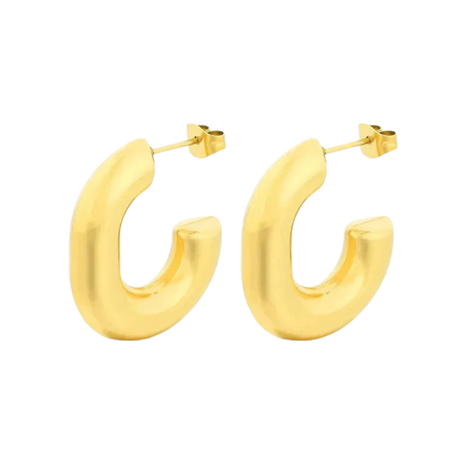 Ohrring Chunky Hoop, Gold
