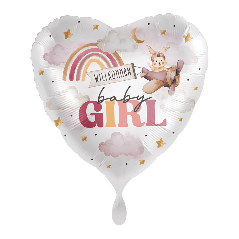Folienballon Baby Girl - Willkommen Babygirl