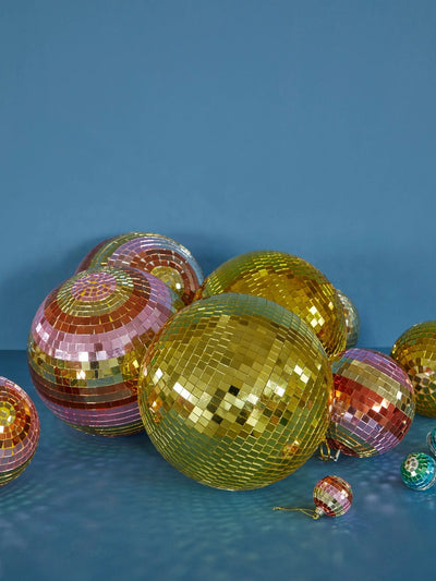 Groß Diskokugel - Gold