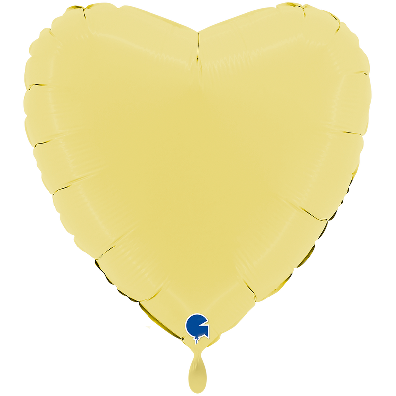 Herzballon XXL Mattgelb