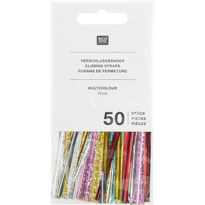 VERSCHLUSSBÄNDER BUNT 10CM 50 STÜCK