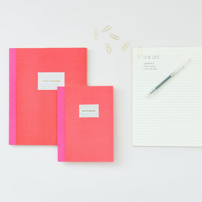 Notizbuch S, Neonrot, 80 Seiten, 100 g/m²