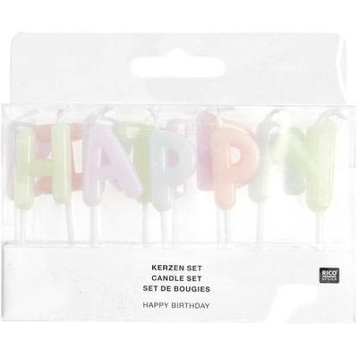 KERZEN HAPPY BIRTHDAY 6CM 13TEILIG | Boutique Ballooons
