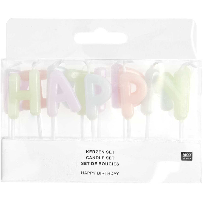 KERZEN HAPPY BIRTHDAY 6CM 13TEILIG | Boutique Ballooons