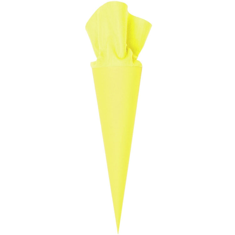 Schultüte mit Filzverschluss, 70 cm, Gelb, FSC Recycled