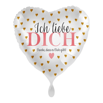 Herzballon Ich liebe Dich, Danke, Dass Es Dich Gibt | Boutique Ballooons