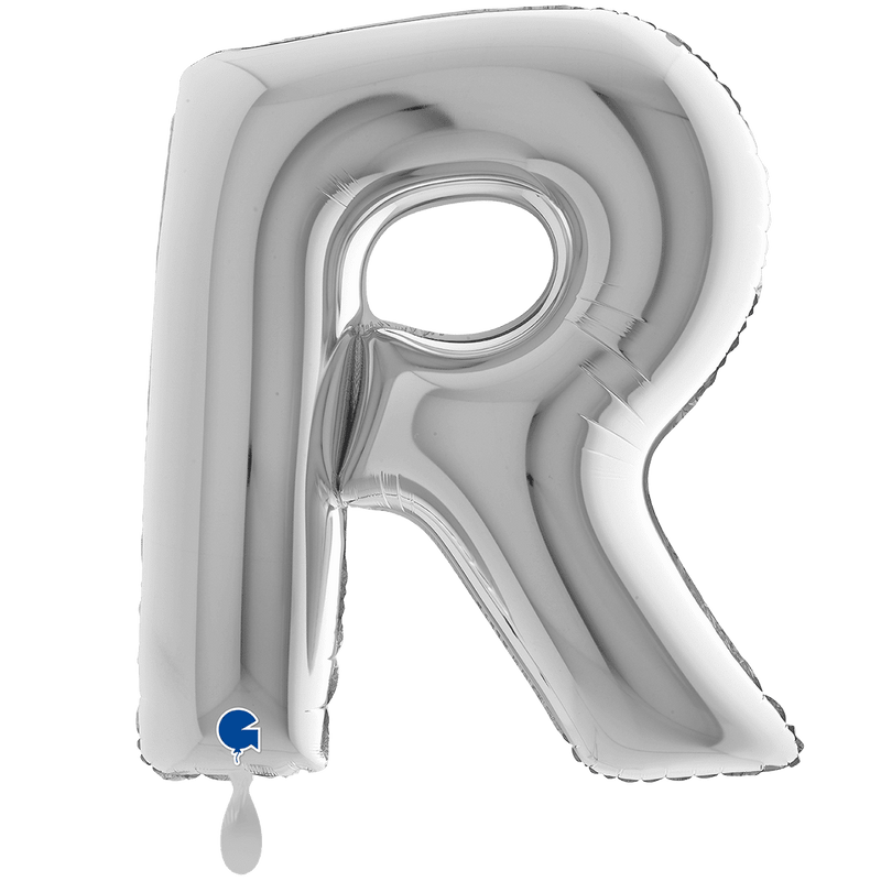 Buchstabenballon R XXL - Silber