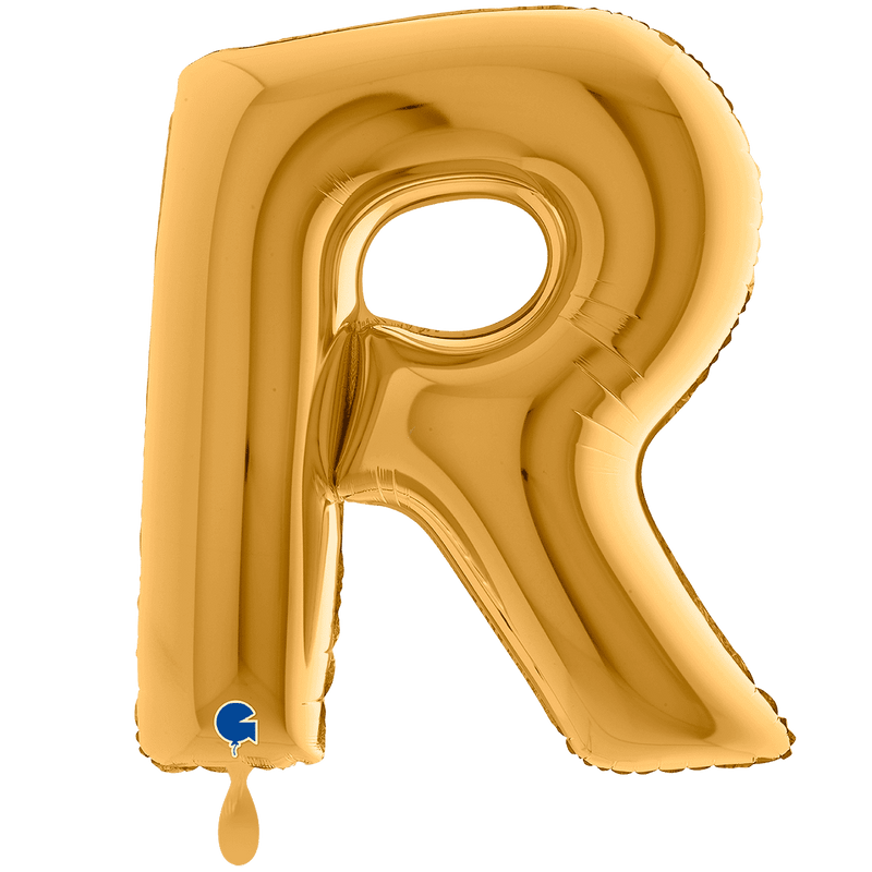 Buchstabenballon R XXL - Gold