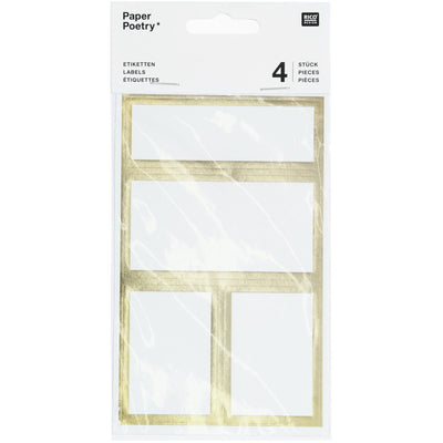 PAPER POETRY PAPIERETIKETTEN GOLD 12 STÜCK
