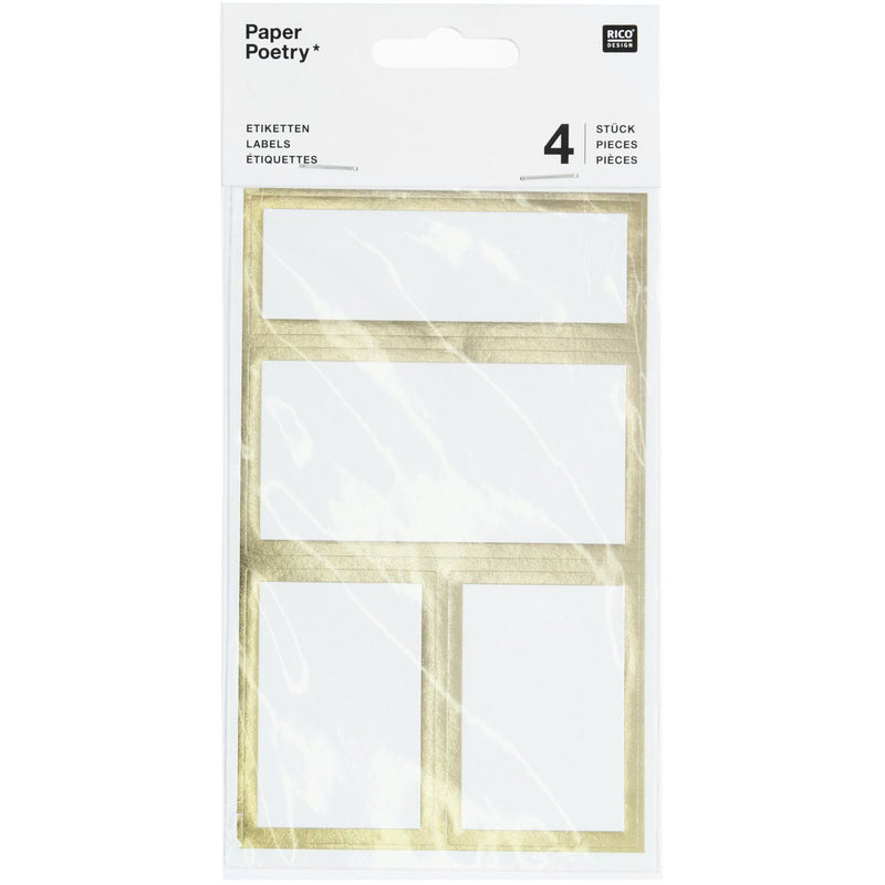 PAPER POETRY PAPIERETIKETTEN GOLD 12 STÜCK