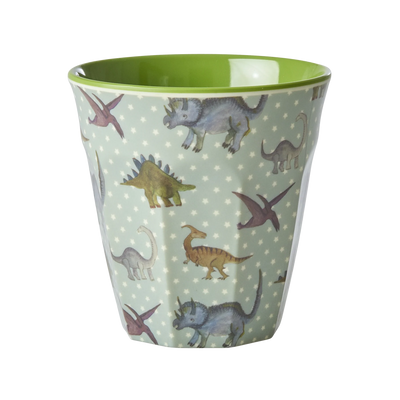 Mittelgroße Becher - Graublau - New Dino Print