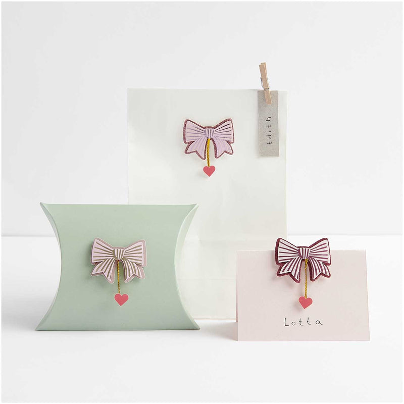 3D Sticker Schleifen / Herzen, Peach FSC MIX