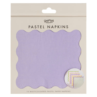 ChatGPT Gewellte Pastellfarbene Servietten | Boutique Ballooons