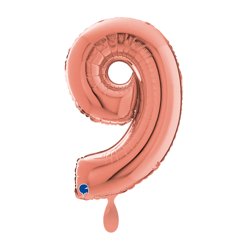 Zahlenballon 9 XL - Rose Gold