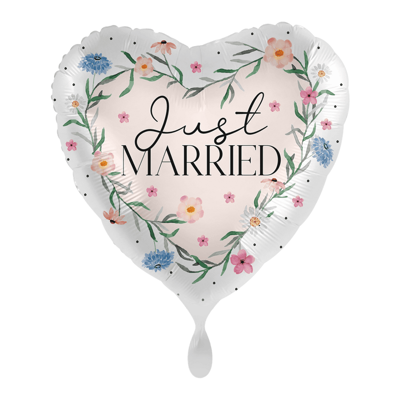 Folienballon Floral Just Married