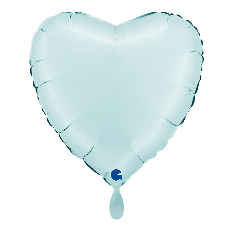 Herzballon Satin Pastellblau