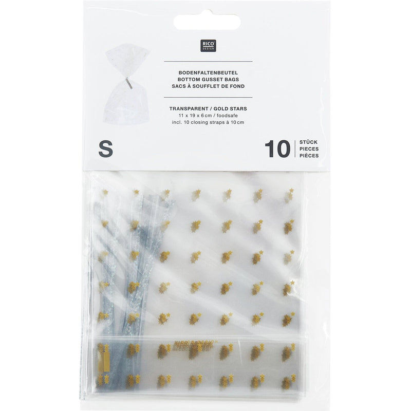 KEKSTÜTEN GOLDENE STERNE RASTER 10 STÜCK 112x192mm