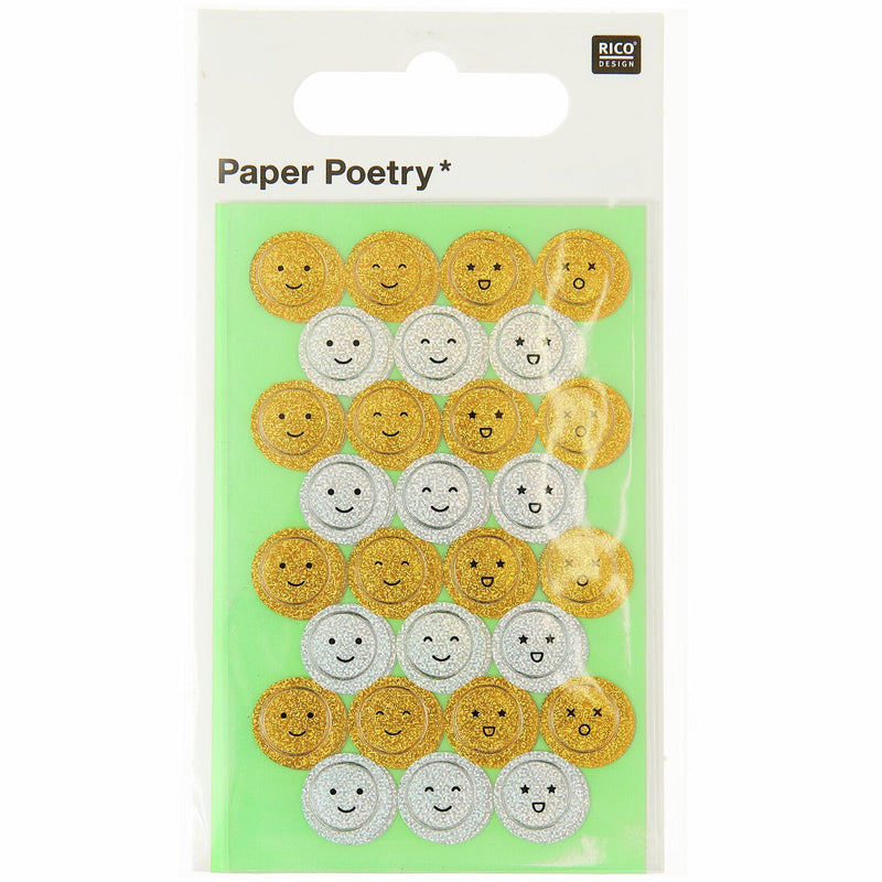 PAPER POETRY MINI FOLIENSTICKER GESICHTER 3 BLATT