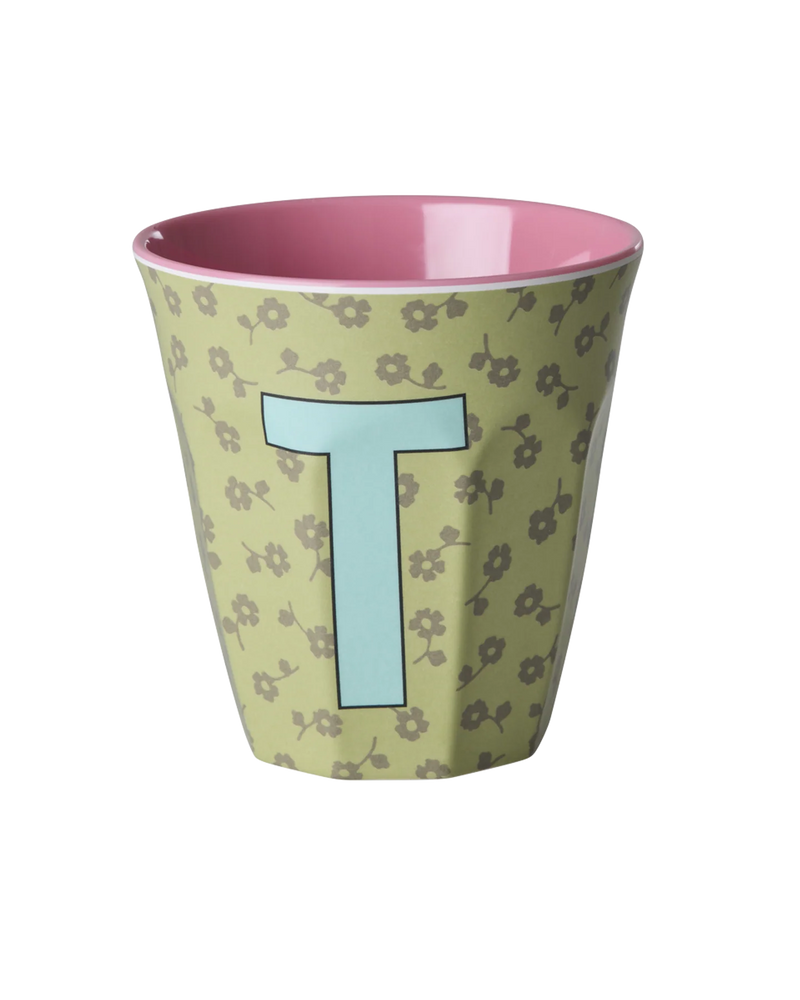 Medium Cup - Green - T - Flowers