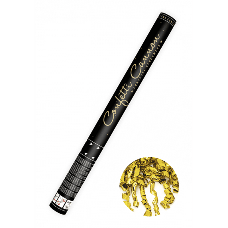 Konfettikanone XL - 60cm - Metallic - Luftschlangen - Gold | Boutique Ballooons