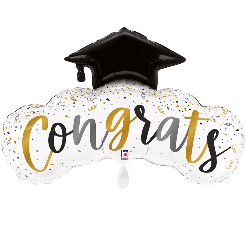 Folienballon XXL Congrats Confetti Grad