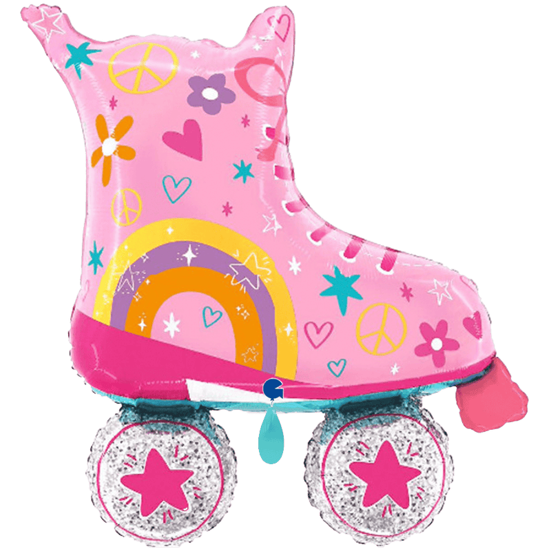 Folienballon Pink Roller Skates XXL