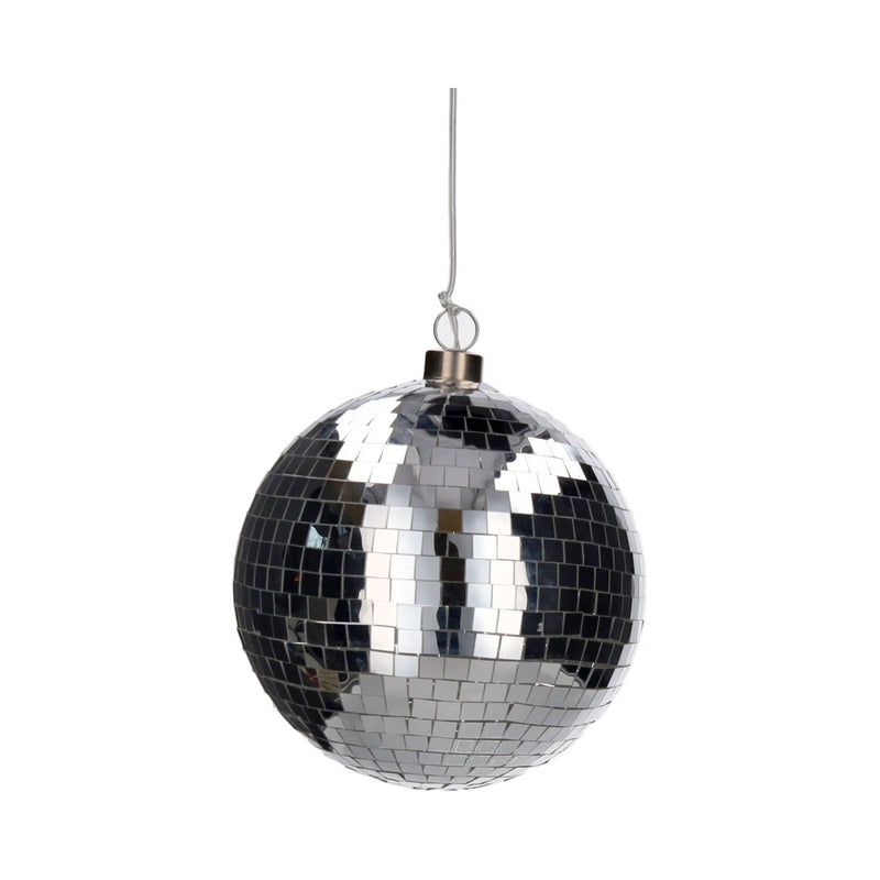 Disco, LED-Kugel, 15cm, silber