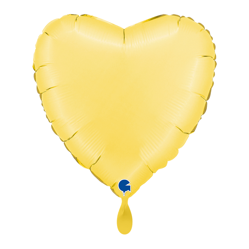 Herzballon Satin Bananengelb