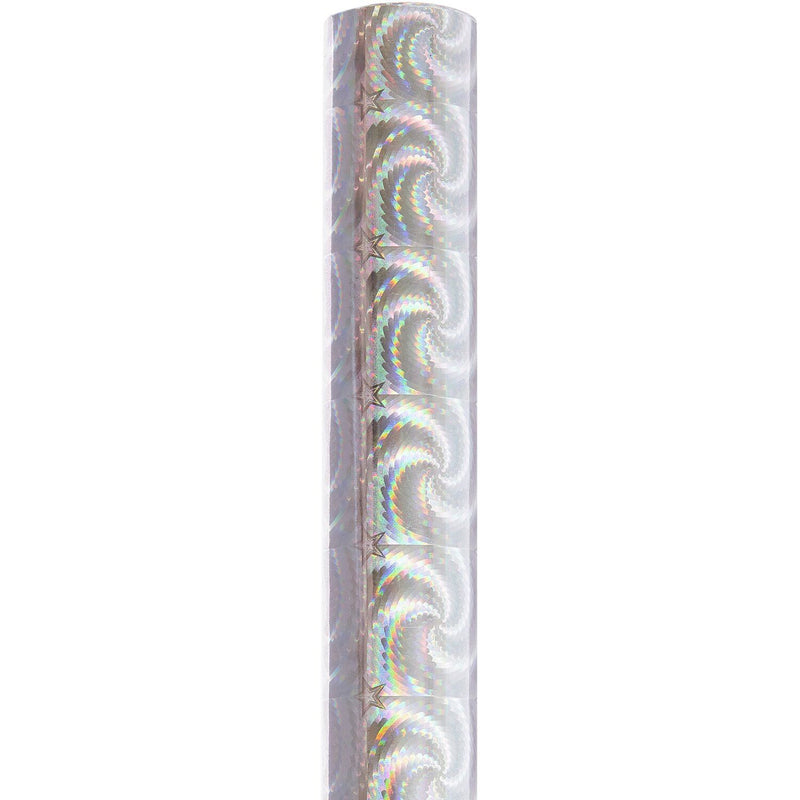 PAPER POETRY GESCHENKPAPIER HOLOGRAPHISCH MIT STERNEN 200X70CM 80G/M² SILBER