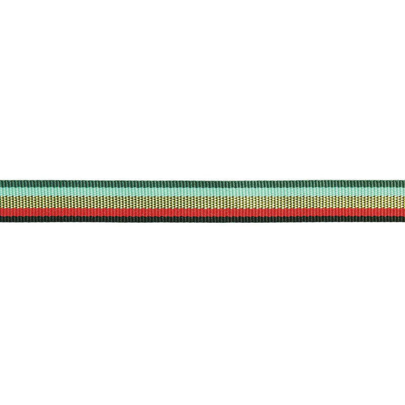 PAPER POETRY WEBBAND MULTI STREIFEN GRÜN/ROT/GOLD 13MMX3M