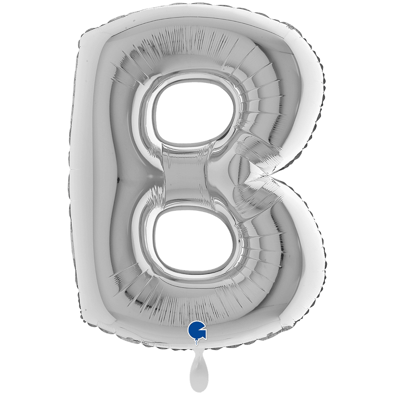 Buchstabenballon B XXL - Silber