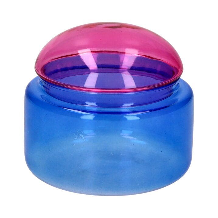 VOILE, GLASDOSE, S, BOROSILIKATGLAS, PINK/BLAU, GS