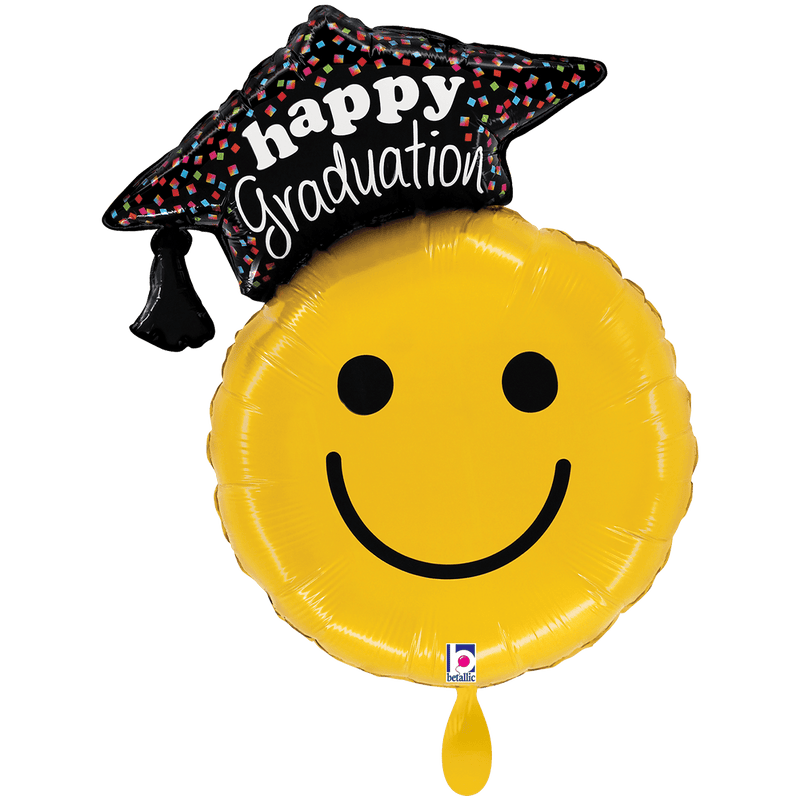 Folienballon Graduation Smiley XXL