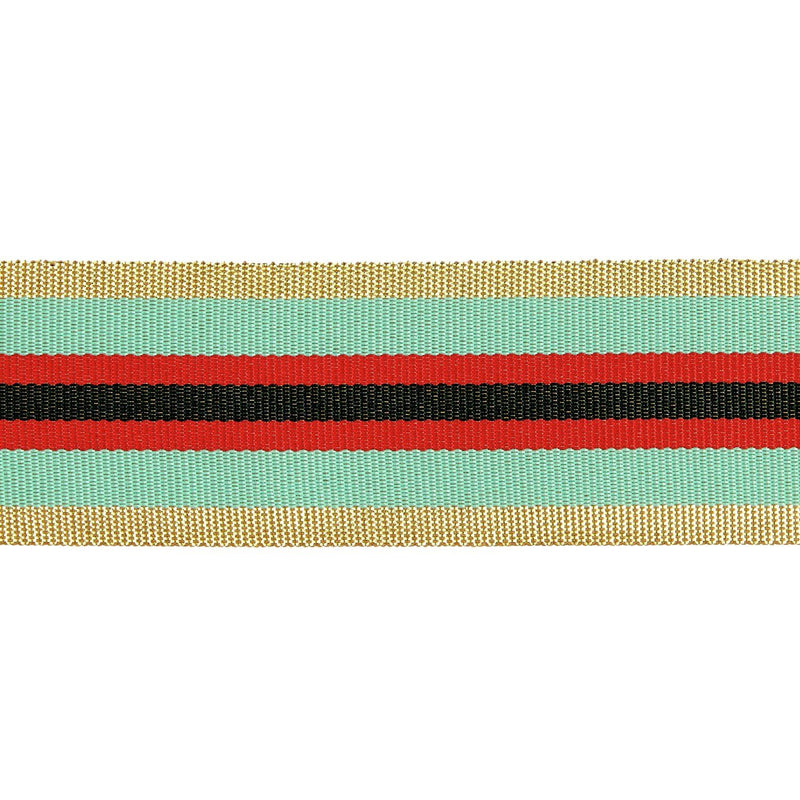PAPER POETRY WEBBAND MULTI STREIFEN GOLD/GRÜN/ROT 38MMX3M