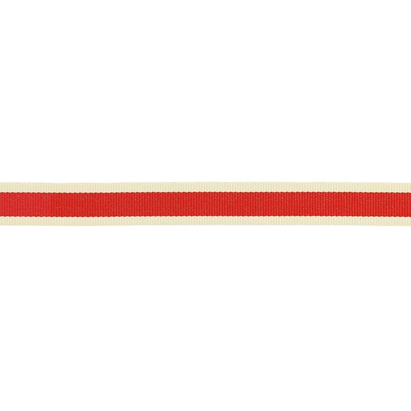 PAPER POETRY WEBBAND DUO STREIFEN ROT/CREME 15MMX3M